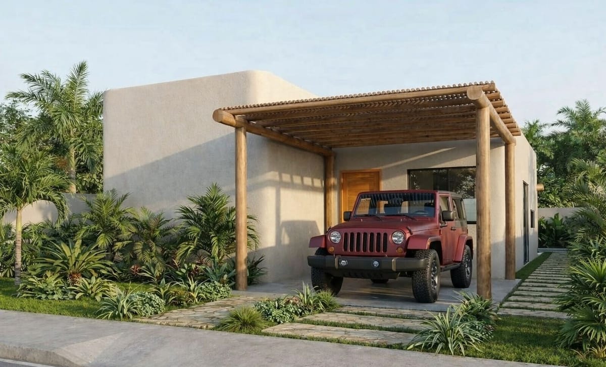 Modelo de casa 1 construída com parceiros da Dunna Invest