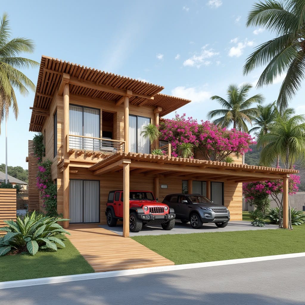 Modelo de casa 10 construída com parceiros da Dunna Invest