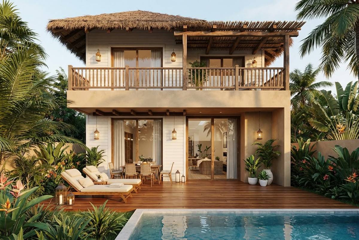 Modelo de casa 12 construída com parceiros da Dunna Invest
